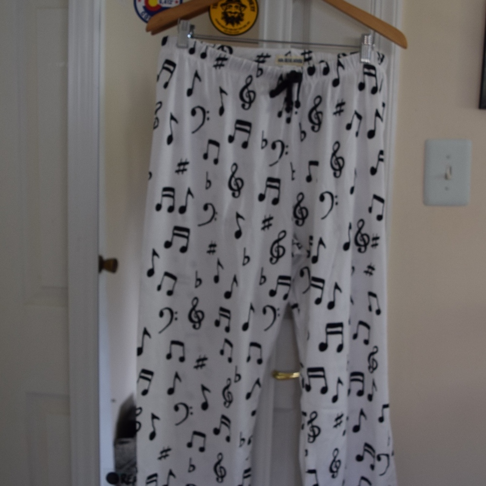 White Music Pajama Pants